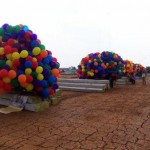 Balon Gas Pelepasan warna warni