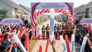 Balon Tepuk Bengkulu memeriahkan acara peresmian perumahan.