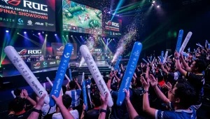 balon tepuk banjarmasin sedang digunakan saat turnamen gamers esprots