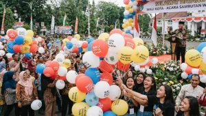 Balon Sablon Banda Aceh digunakan pada acara penyambutan pak wali kota.
