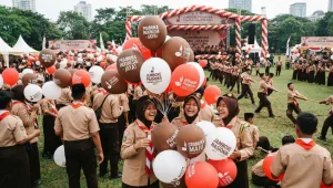 Balon Sablon Banda Aceh ikut serta memeriahkan kegiatan pramuka.
