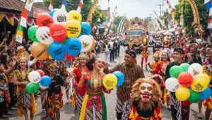 Balon Sablon Padang sebagai digunakan pada event karnaval.