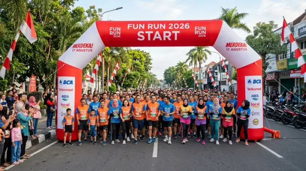 balon gate jambi saat memeriahkan event fun run