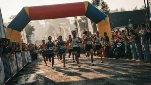 balon promosi tangerang dengan produk balon gate untuk event lari