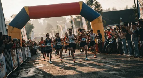 balon promosi tangerang dengan produk balon gate untuk event lari