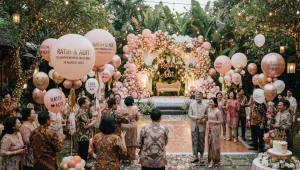 Balon Sablon Promosi Balikpapan memeriahkan acara pernikahan.
