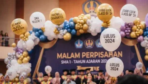 Balon Promosi Murah Banda Aceh digunakan pada acara perpisahan sekolah.