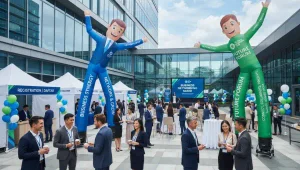 Balon Sky Dancer Murah Samarinda digunakan pada acara pertemuan bisnis.