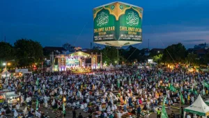 Balon Udara Murah Balikpapan menjadi penanda tempat acara sholawat..