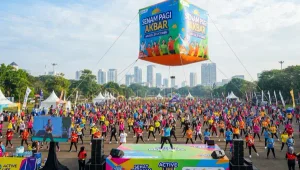 Balon Udara Murah Banda Aceh memeriahkan event senam.