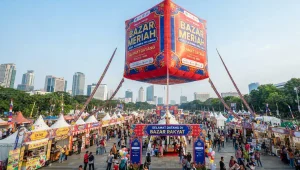 Balon Udara Murah Bengkulu digunakan pada acara bazar.