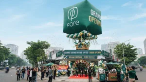 Balon Udara Jambi digunakan pada grand opening toko.