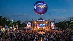 Balon Udara Murah Samarinda memeriahkan event konser musik.