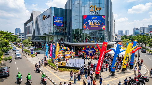 balon sky dancer depok pembukaan mall 21 up