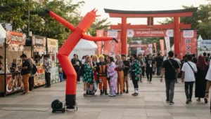 balon sky dancer semarang memeriahkan event bisa beli atau sewa