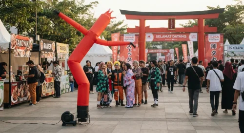 balon sky dancer semarang memeriahkan event bisa beli atau sewa