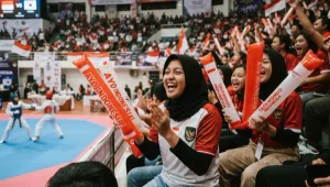 Digunakan penonton untuk meramaikan perlombaan taekwondo