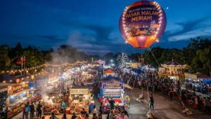 balon udara manado digunakan di tempat pasar malam