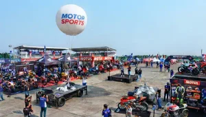 digunakan pada area pameran motor sports di Pekanbaru.